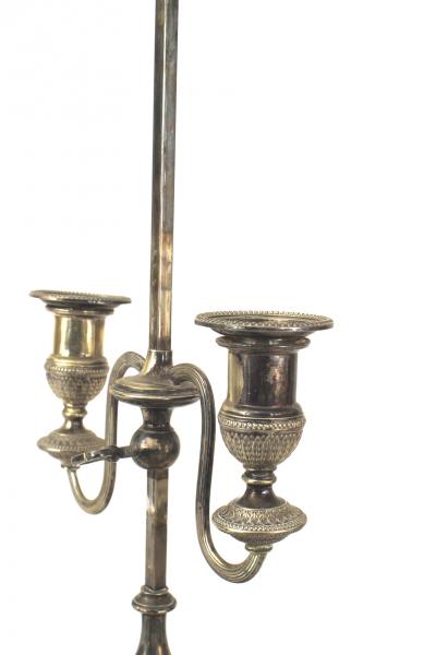 English Victorian Silver Plate Candleholder