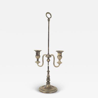 English Victorian Silver Plate Candleholder