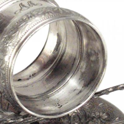 English Victorian Silver Plate Napkin Holder