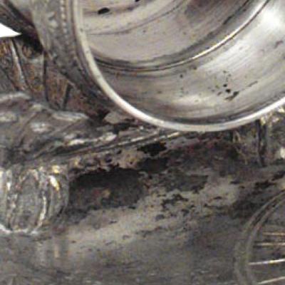 English Victorian Silver Plate Napkin Holder