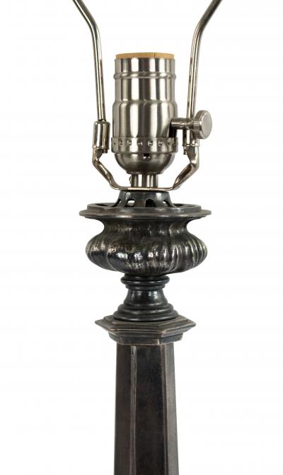 English Victorian Silver Plate Table Lamp