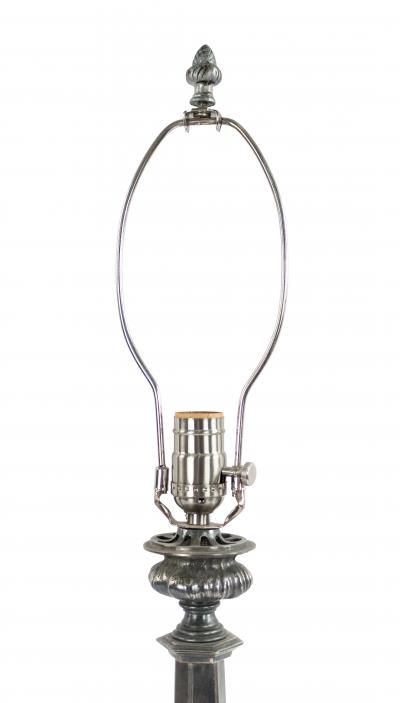 English Victorian Silver Plate Table Lamp