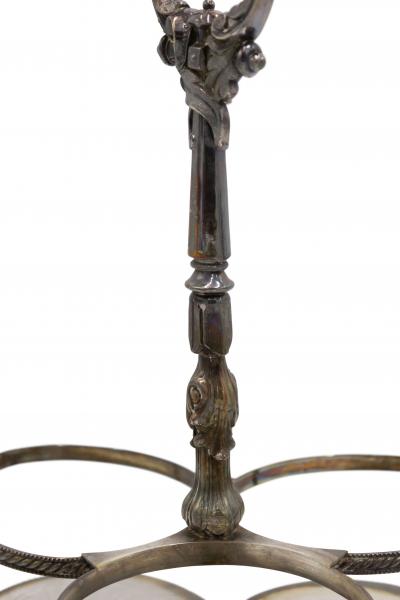 English Victorian Silver Plate Tantalus Set