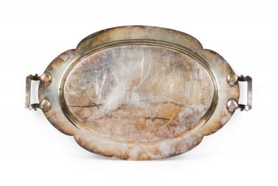 English Victorian Silver Plate Tray