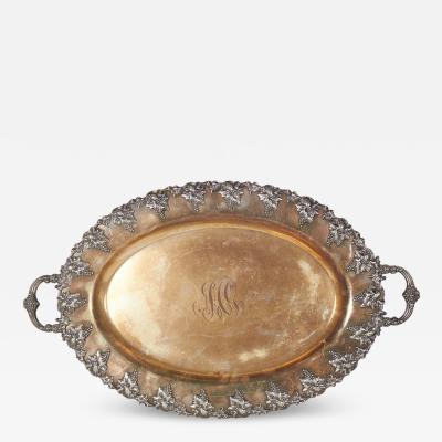 English Victorian Silver Plate Tray