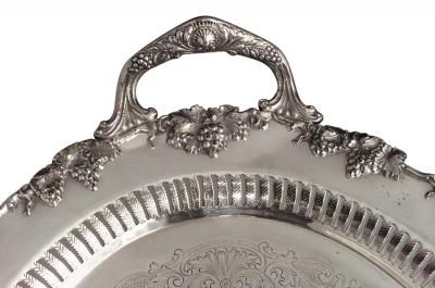 English Victorian Silver Plate Tray