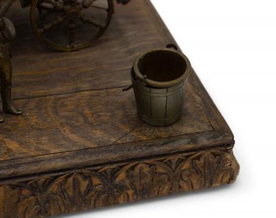 English Victorian Smoking Stand with Carriage Figure
