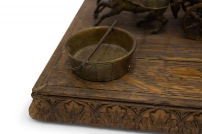 English Victorian Smoking Stand with Carriage Figure