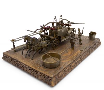 English Victorian Smoking Stand with Carriage Figure