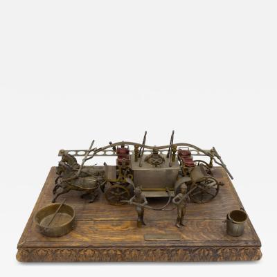 English Victorian Smoking Stand with Carriage Figure