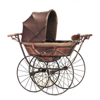 English Victorian Spring Baby Carriage
