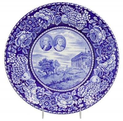 English Victorian Staffordshire Porcelain Plates