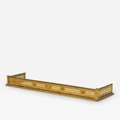English Victorian Style Brass Fire Fender