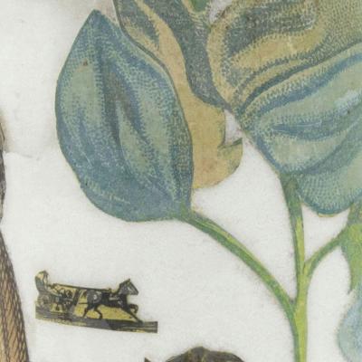 English Victorian Style Glass Bottle With Decals