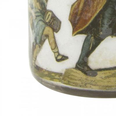 English Victorian Style Glass Bottle With Decals