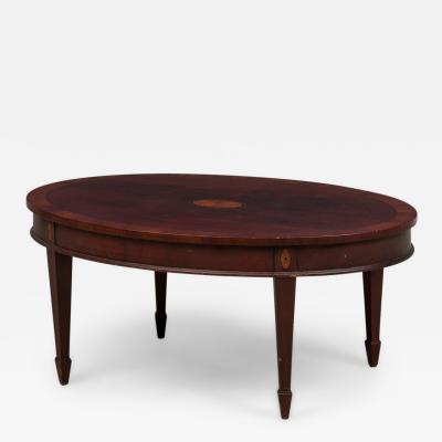 English Victorian Style Oval Coffee Table
