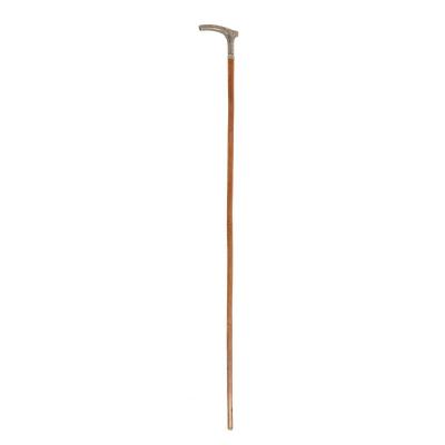 English Victorian Style Silver and Wood Cane