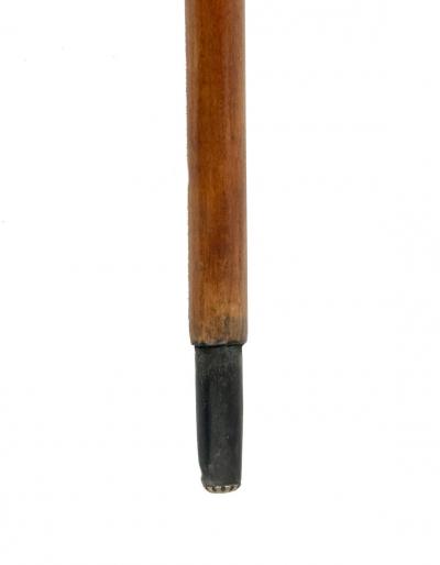 English Victorian Style Wood and Bronze Cane with Hand