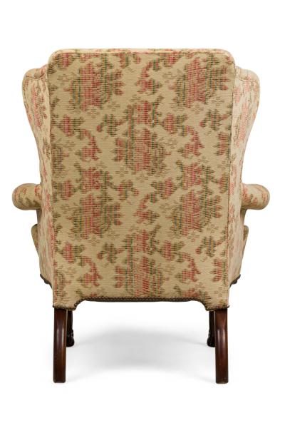 English Victorian Tan Wing Chair