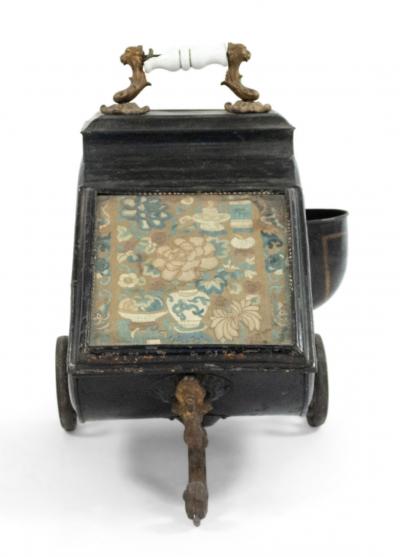English Victorian Tole Coal Scuttle