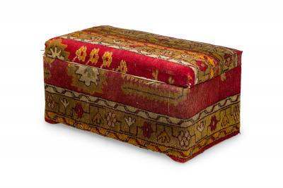 English Victorian Turkish Kilim Floor Trunk