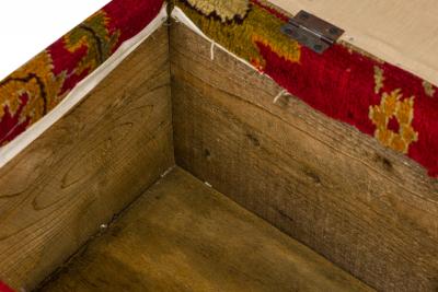 English Victorian Turkish Kilim Floor Trunk