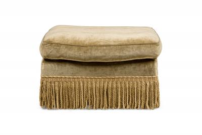 English Victorian Velvet Green Footstool