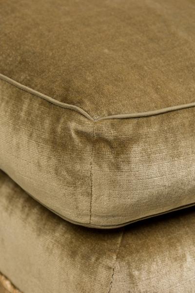 English Victorian Velvet Green Footstool