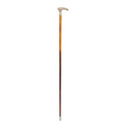 English Victorian Wood and Silver Cane