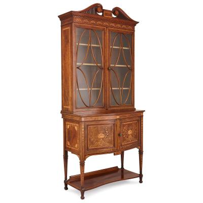 English Victorian period vitrine cabinet