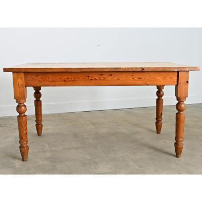 English Vintage Pine Dining Table
