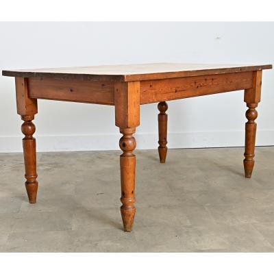 English Vintage Pine Dining Table