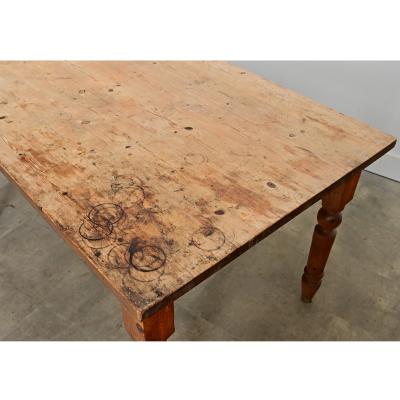 English Vintage Pine Dining Table