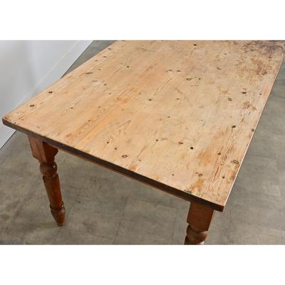 English Vintage Pine Dining Table