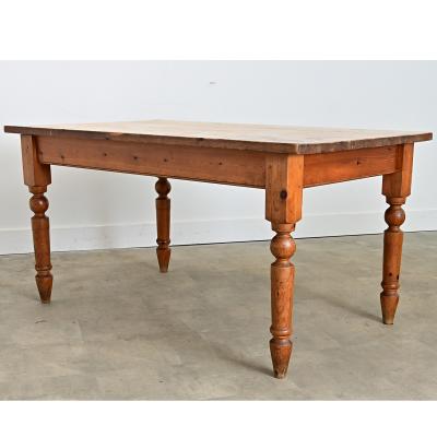 English Vintage Pine Dining Table