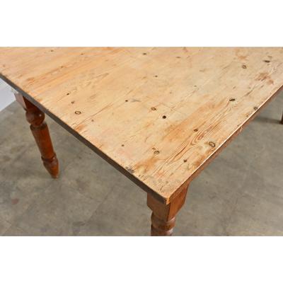 English Vintage Pine Dining Table