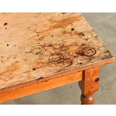 English Vintage Pine Dining Table