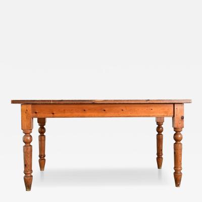 English Vintage Pine Dining Table