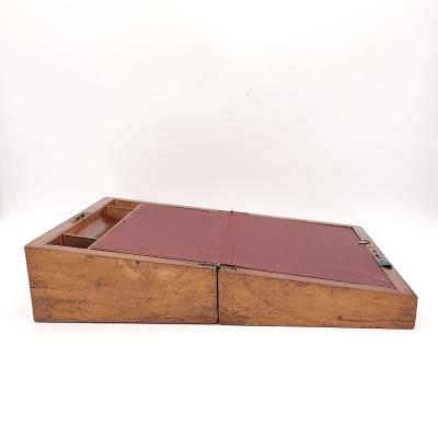 English Walnut 19th Century Lap Desk or Writing Slope circa 1870