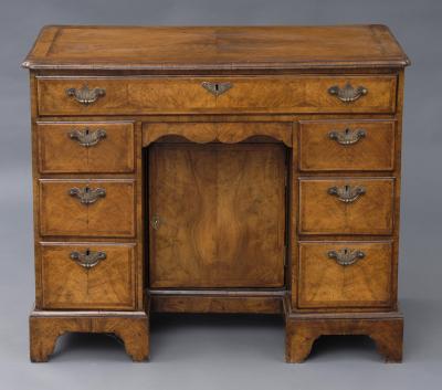 English Walnut Ladies Kneehole Desk