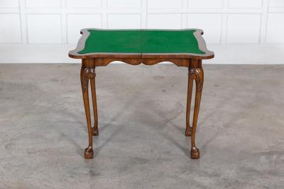 English Walnut Mahogany Games Table