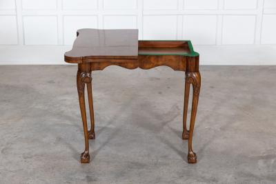 English Walnut Mahogany Games Table