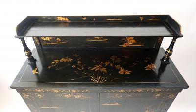 English William IV Chinoiserie Painted Chiffonier form Cabinet circa 1835