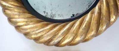 English William IV Giltwood Convex Mirrors Pair circa 1830