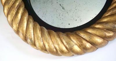 English William IV Giltwood Convex Mirrors Pair circa 1830