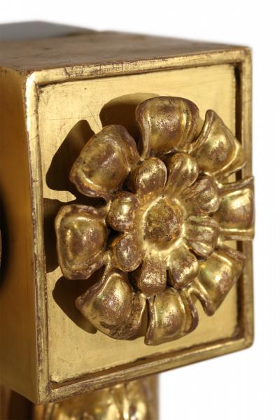 English William IV Large Carved Giltwood Over Mantel Wall Mirror