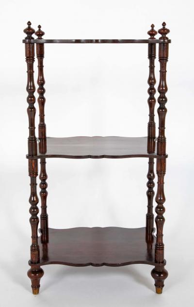 English William IV Solid Rosewood Three Tier Etagere