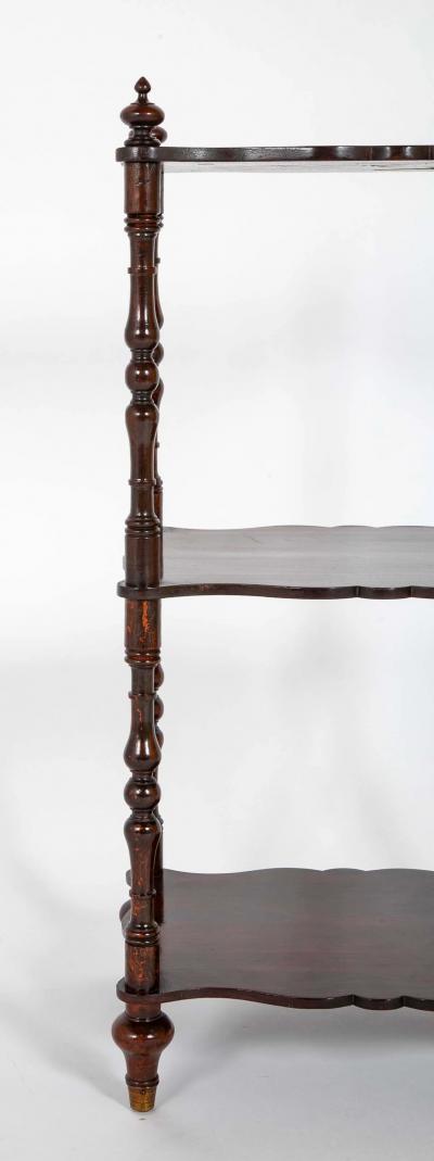 English William IV Solid Rosewood Three Tier Etagere