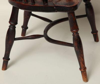 English Yew Wood Hoop Back Windsor Armchair