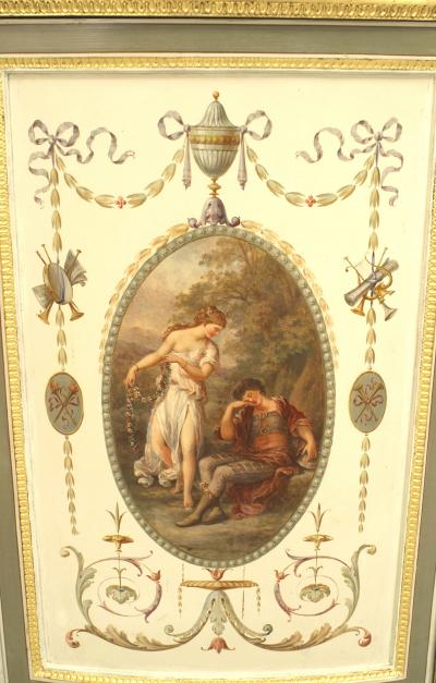 English circa 1880 Adam Style Demilune Shaped Cabinet